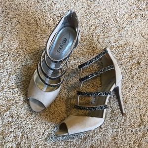 GUESS sparkly rhinestone heels